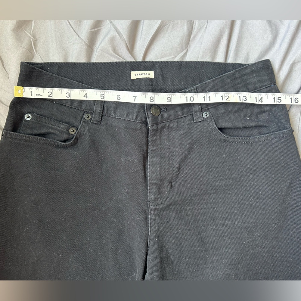 Jones New York Black Straight Leg Denim with Modern Distressing - Picture 7 of 9